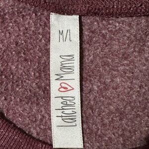 Latched Mama Dusty Rose Fleece Pullover